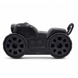 SHIOU X723 motorcycle model portable Bluetooth speaker with 5W sound, rechargeable battery, TF card, USB, FM radio, and decorative motorcycle design for home and outdoor use.